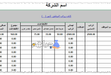 نموذج مسير رواتب عمالة منزلية